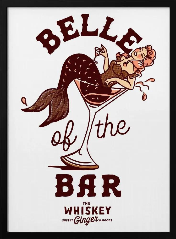 Wall art Belle Of The Bar Mermaid Pin Up Art by The Whiskey Ginger