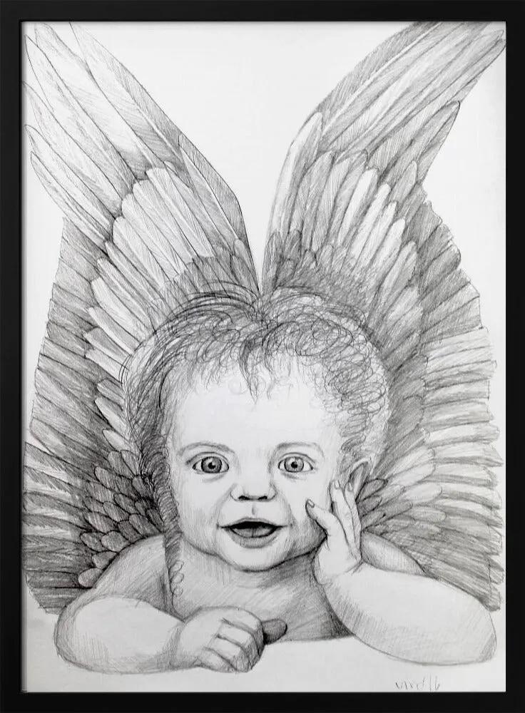 Wall art Cherubic Baby Angel by Violeta Vollmer