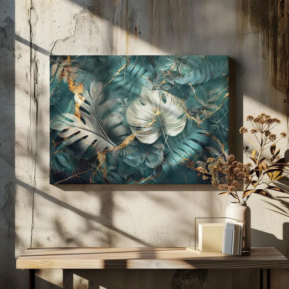 Wall art Jungle Leaves Art Illustration Wallart 22 by Rafal Kulik