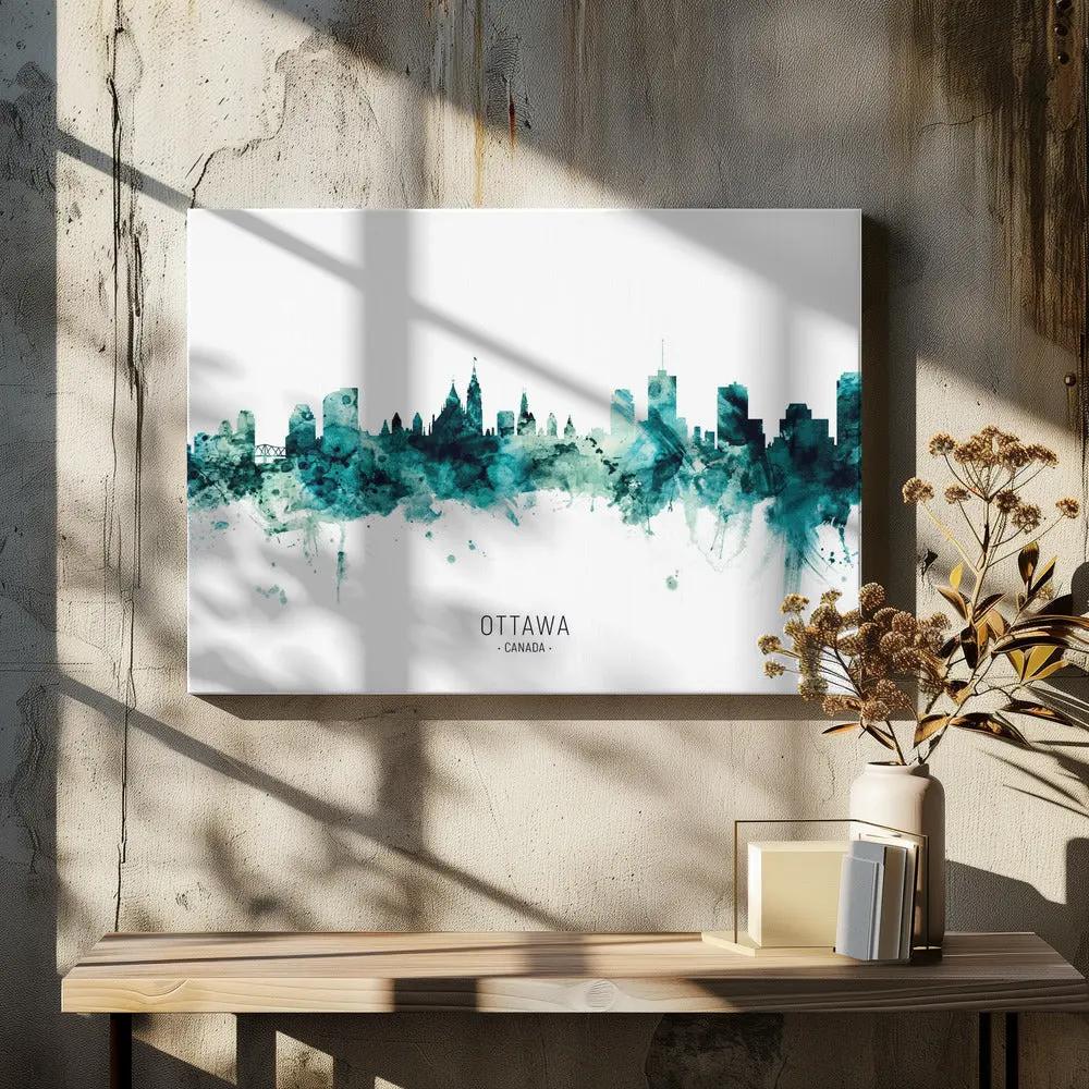 Wall art Ottawa Canada Skyline by Michael Tompsett