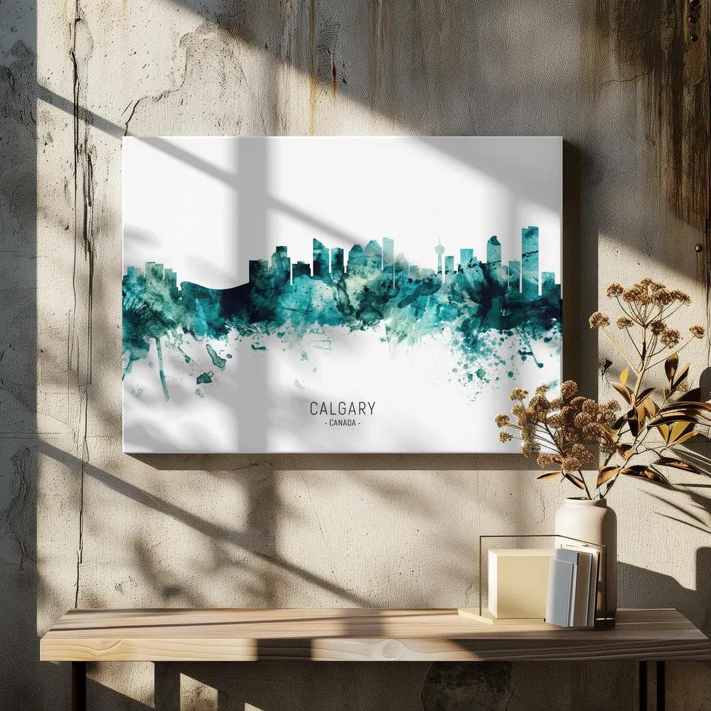 Wall art Calgary Canada Skyline by Michael Tompsett