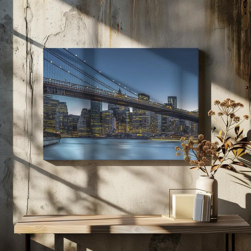 Wall art New York - Blue Hour over Manhattan by Michael Jurek