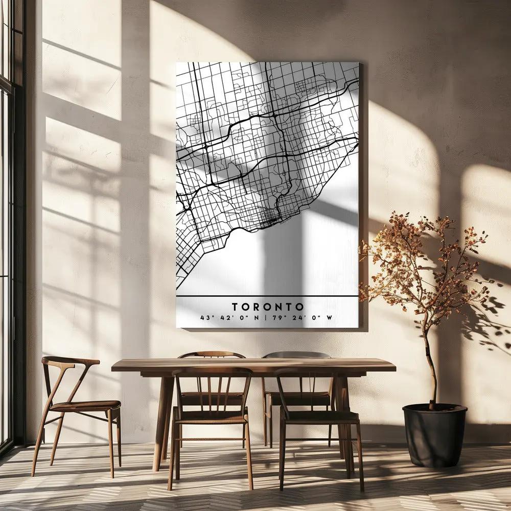 Black Maps 89 Canvas Print by Emiliano Deificus