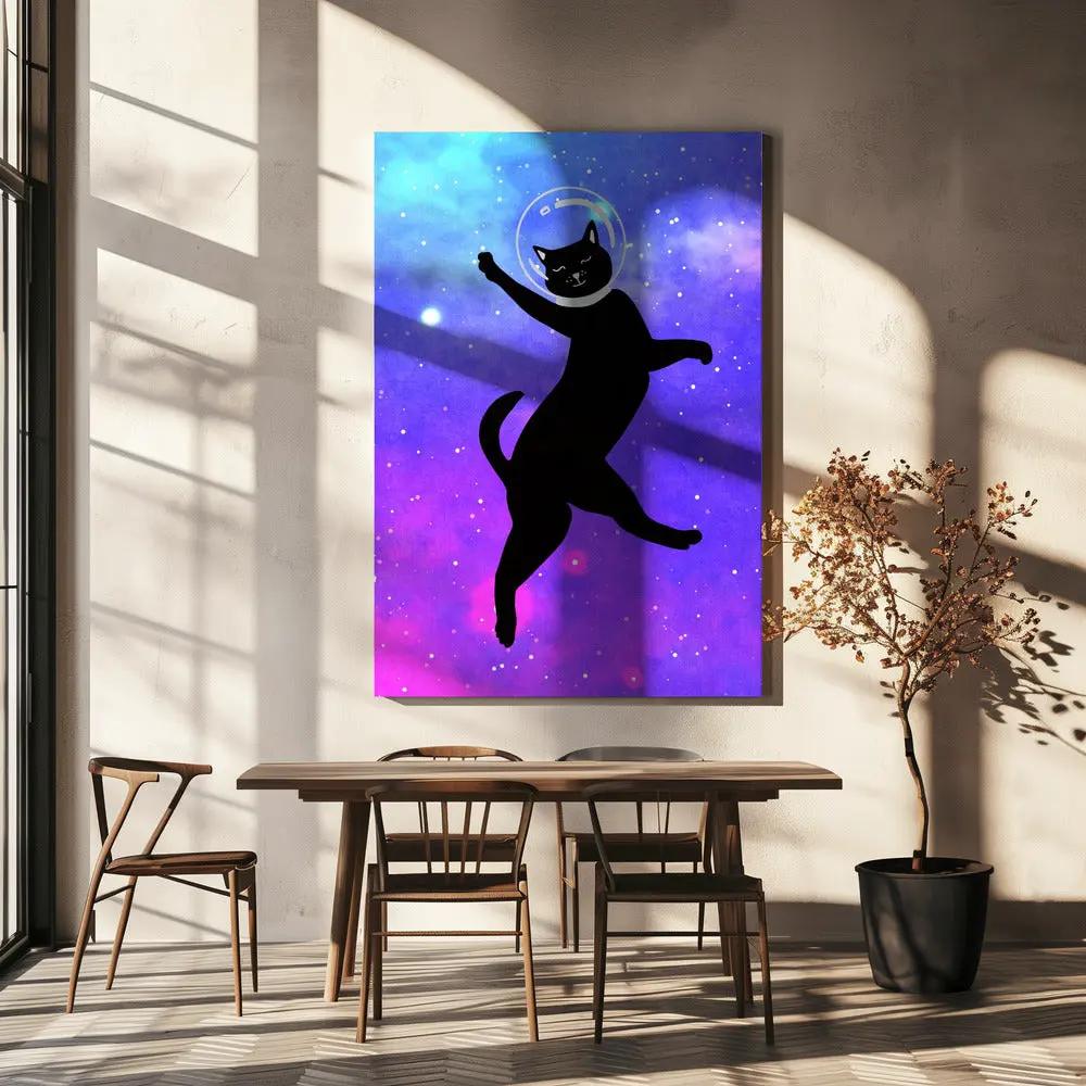 Wall art Happy Space Cat by Raissa Oltmanns