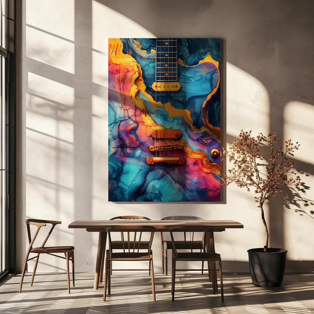 Music Guitar 3 Canvas Print by Justyna Jaszke