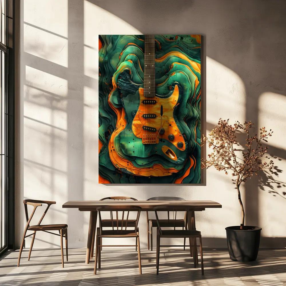 Music Guitar 4 Canvas Print by Justyna Jaszke