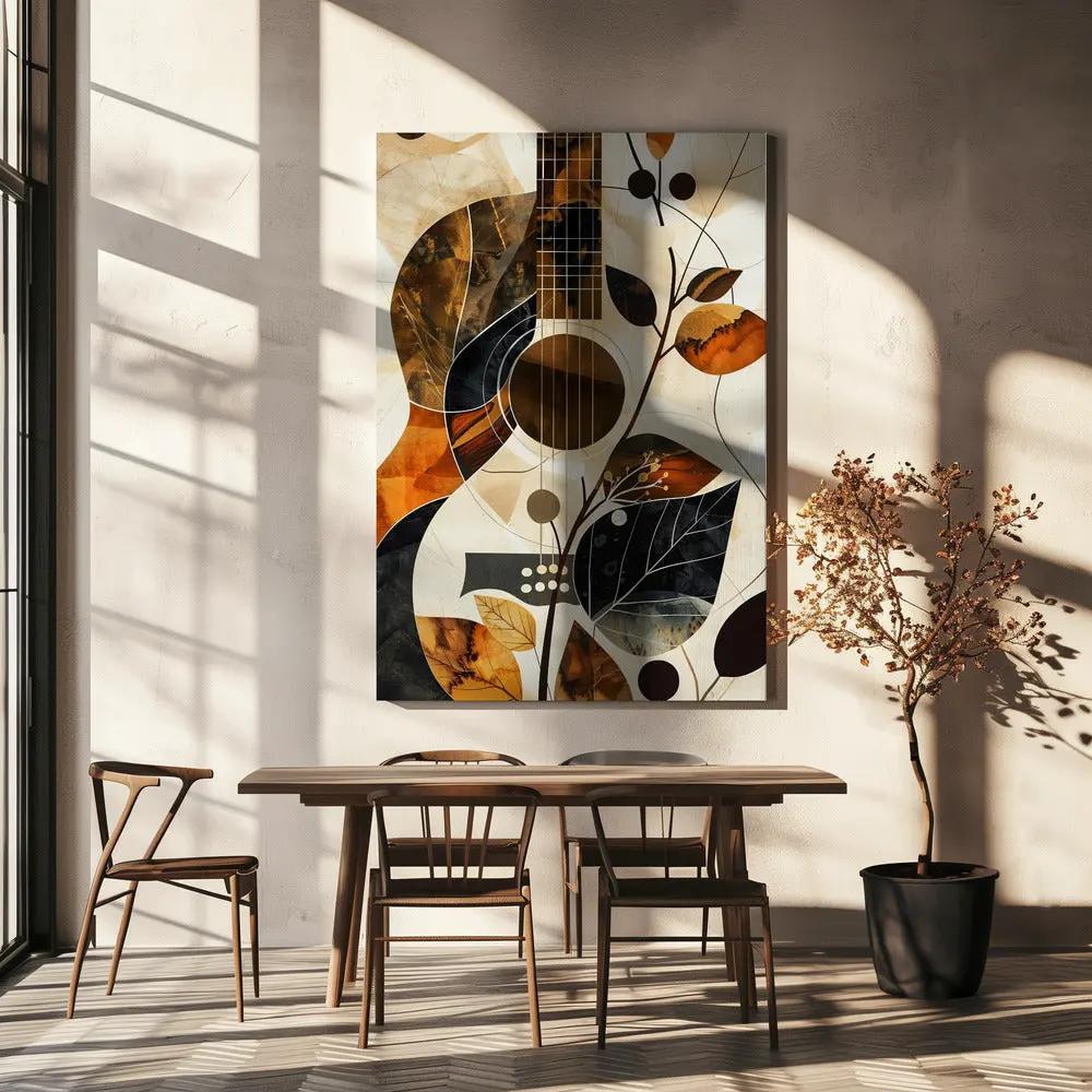 Music Guitar Collage (1) Canvas Print by Justyna Jaszke