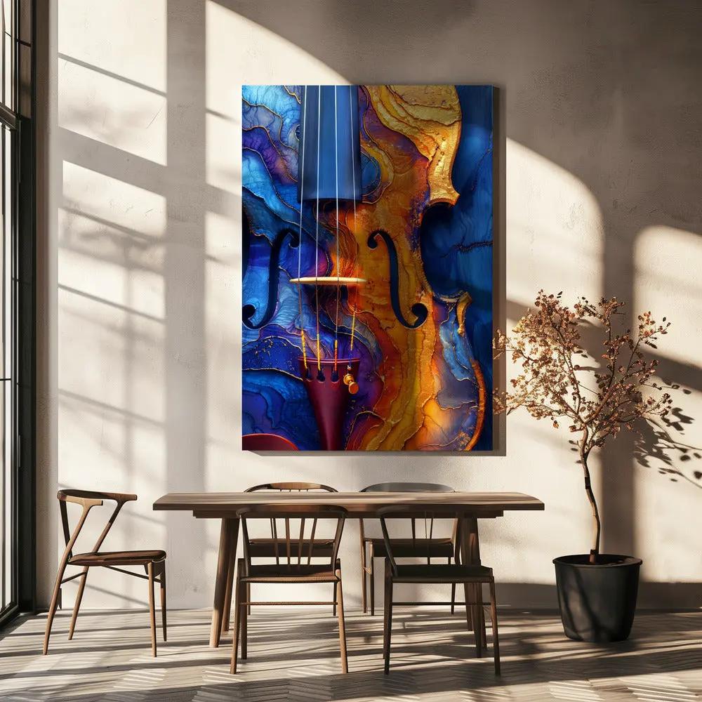 Music Violin 2--Poster Music Canvas Print by Justyna Jaszke