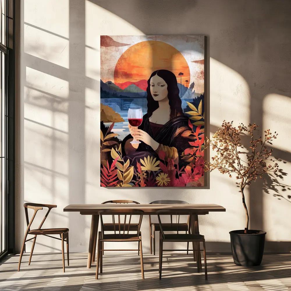 Wall art Mona Lisa Chill Out Watercolor Digital Painting by Justyna Jaszke