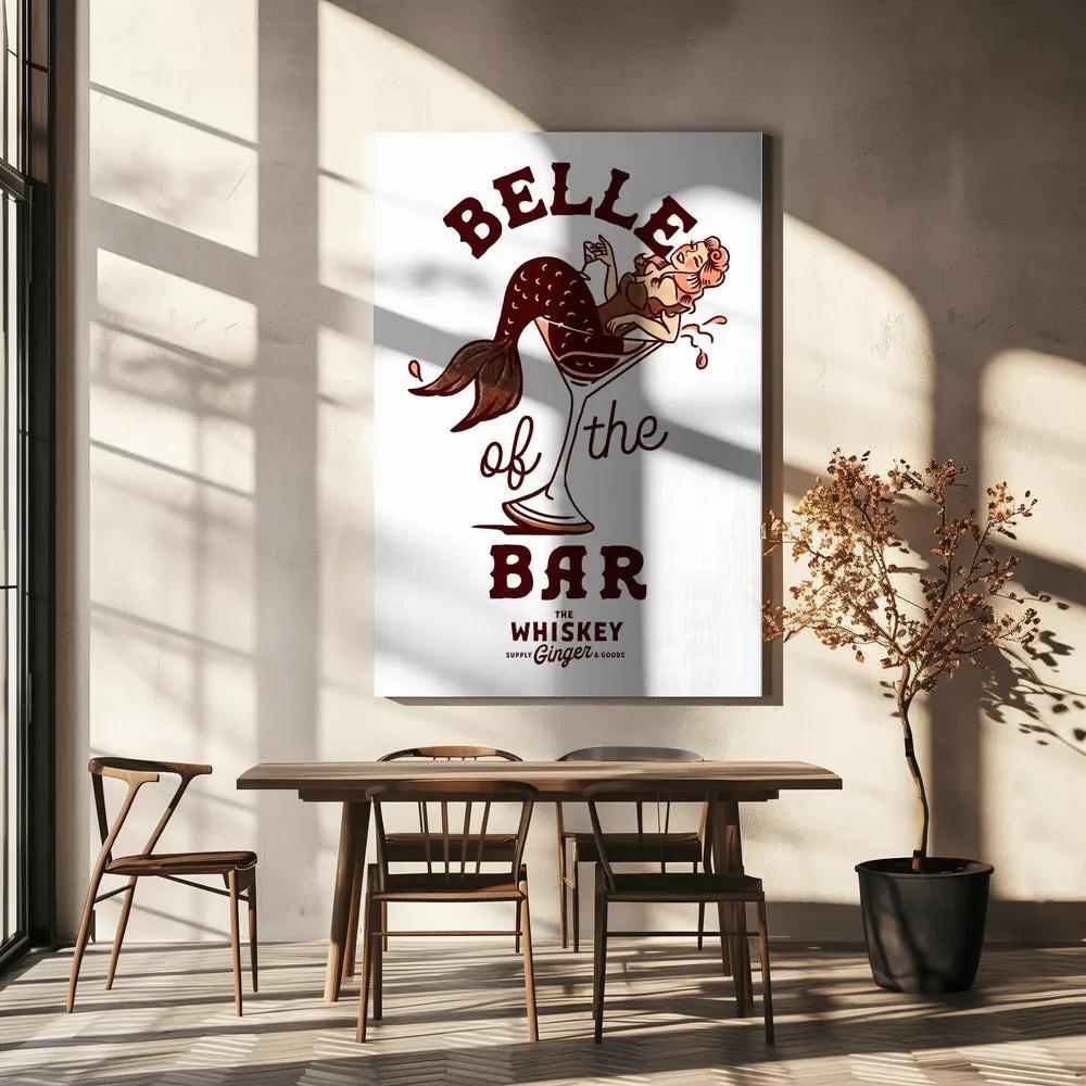 Wall art Belle Of The Bar Mermaid Pin Up Art by The Whiskey Ginger