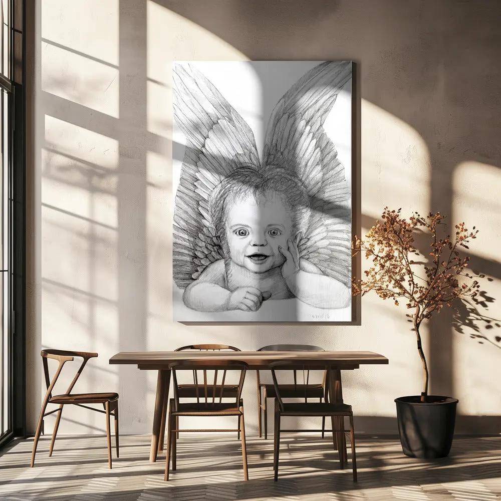 Wall art Cherubic Baby Angel by Violeta Vollmer