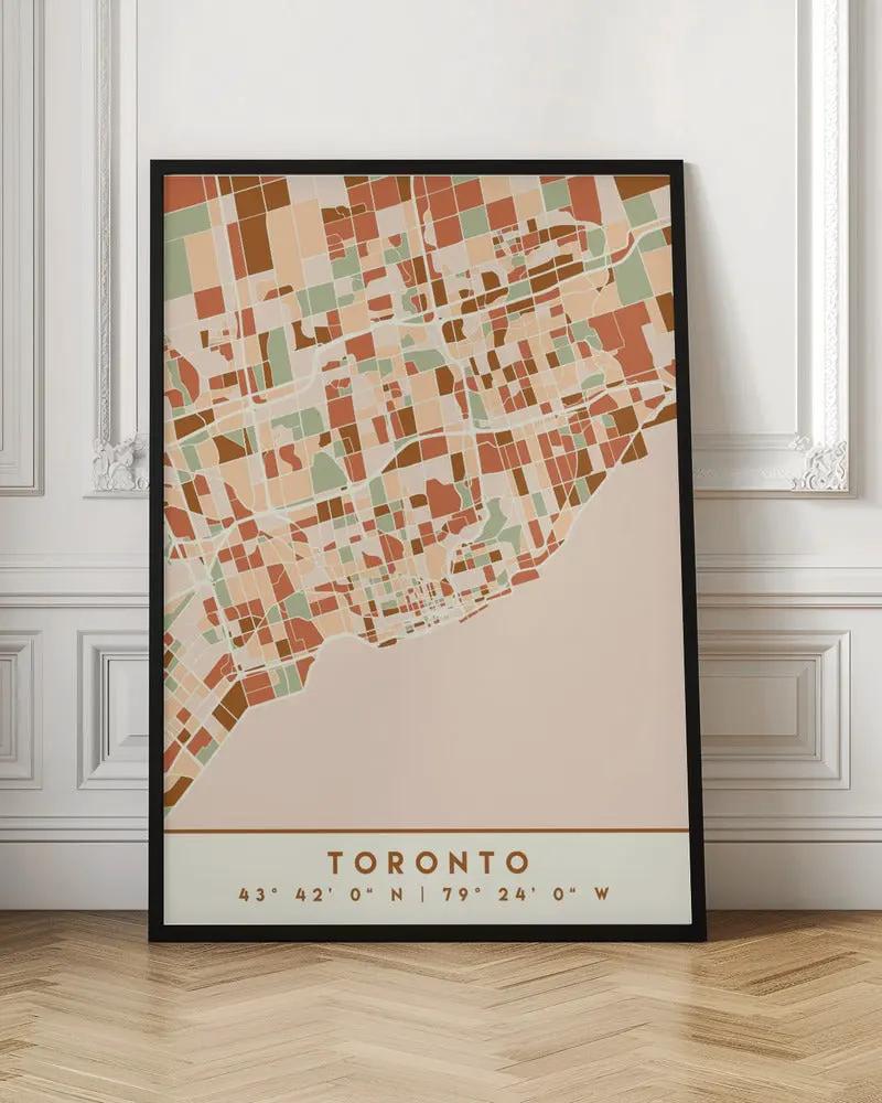 Black Maps Earth Tones 89 Canvas Print by Emiliano Deificus