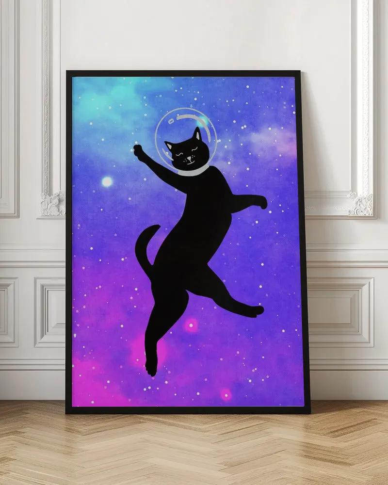 Wall art Happy Space Cat by Raissa Oltmanns