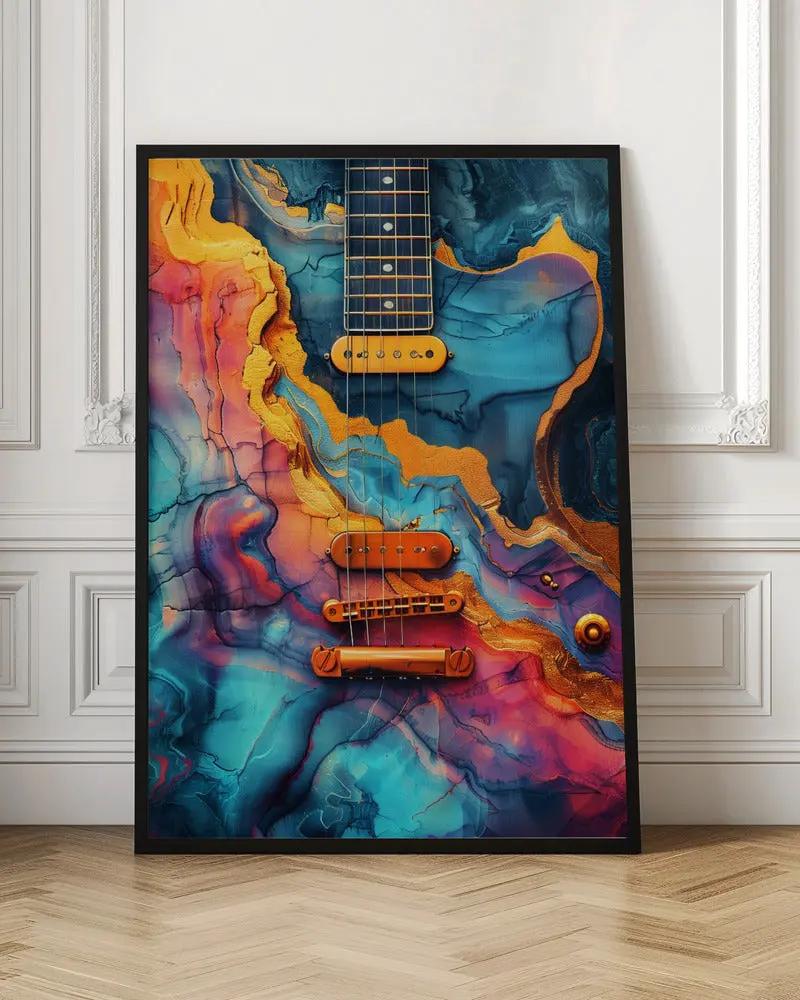 Music Guitar 3 Canvas Print by Justyna Jaszke