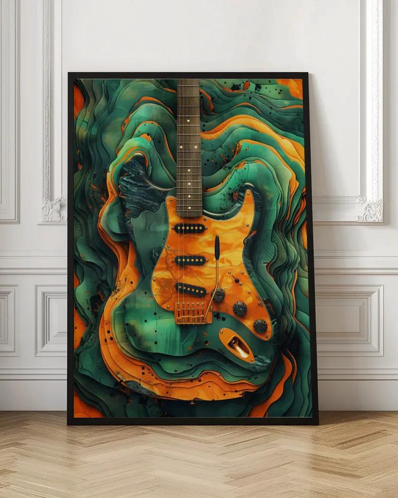 Music Guitar 4 Canvas Print by Justyna Jaszke