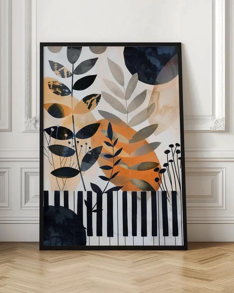 Muzyka Piano 1- -Music Poster Canvas Print by Justyna Jaszke