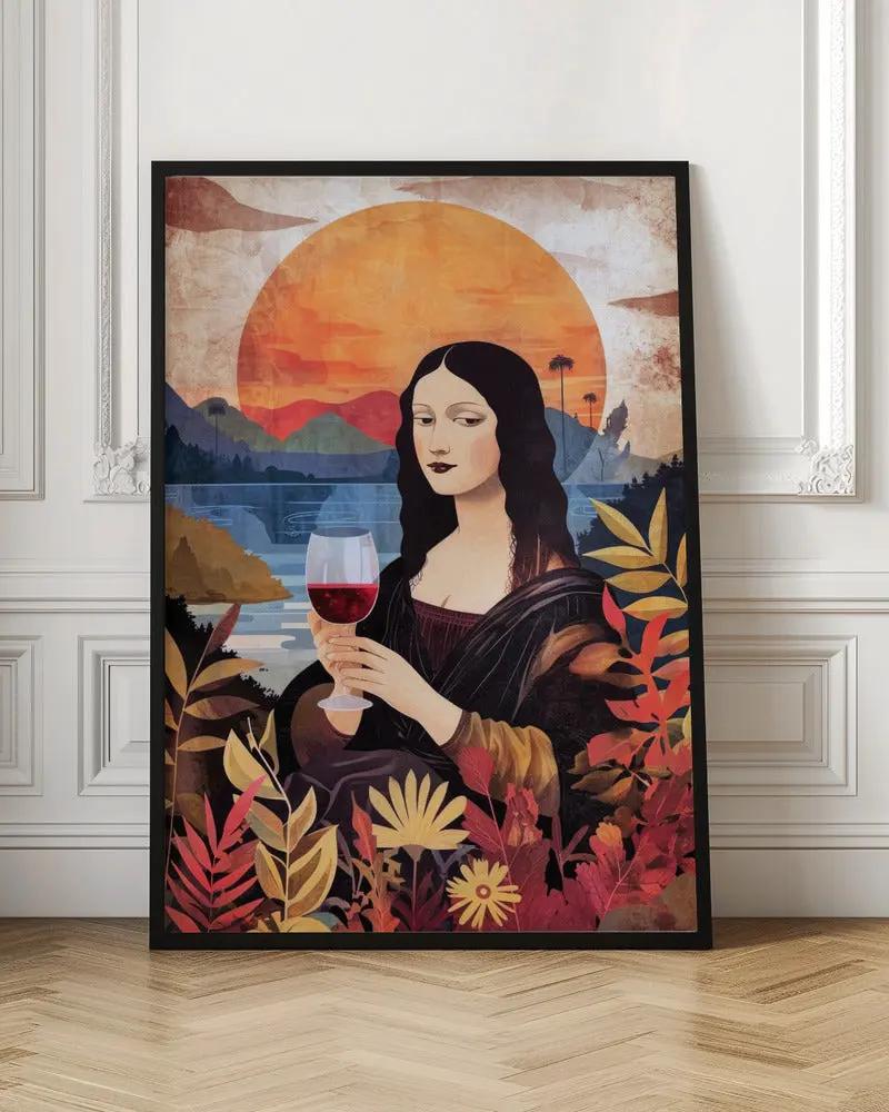 Wall art Mona Lisa Chill Out Watercolor Digital Painting by Justyna Jaszke