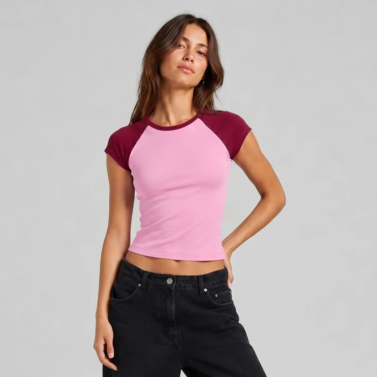 3001GD - CLOSEOUT Women's Garment Dyed Raglan Baby Tee by POS Wholesale