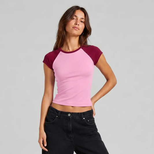 3001GD - CLOSEOUT Women's Garment Dyed Raglan Baby Tee by POS Wholesale