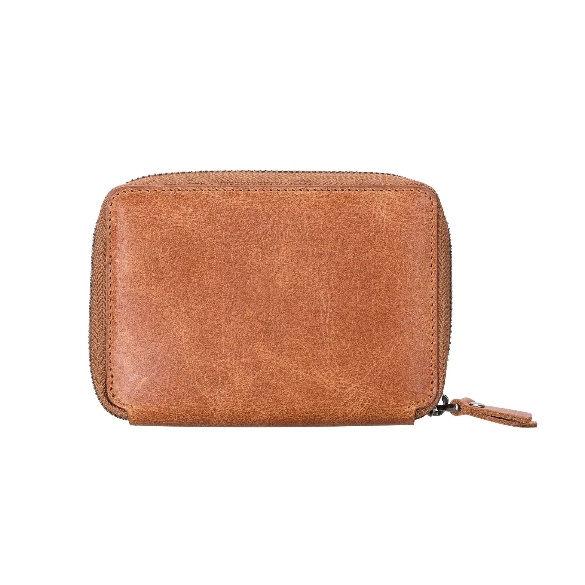 Powell Handmade Unisex Leather Wallet with Zippered Compartment by TORONATA