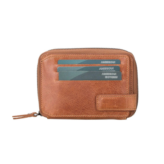 Powell Handmade Unisex Leather Wallet with Zippered Compartment by TORONATA
