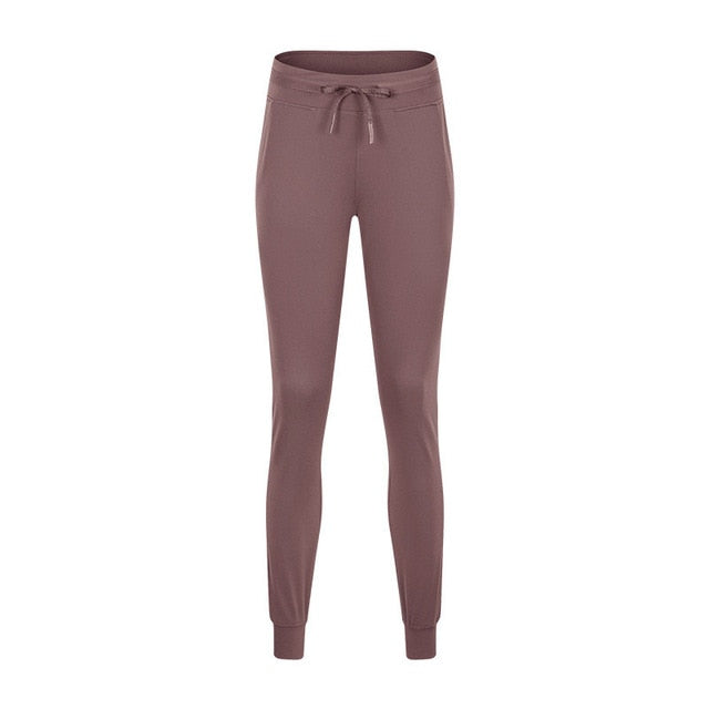 Naked-feel Fabric Workout Sport Joggers Pants Women-0