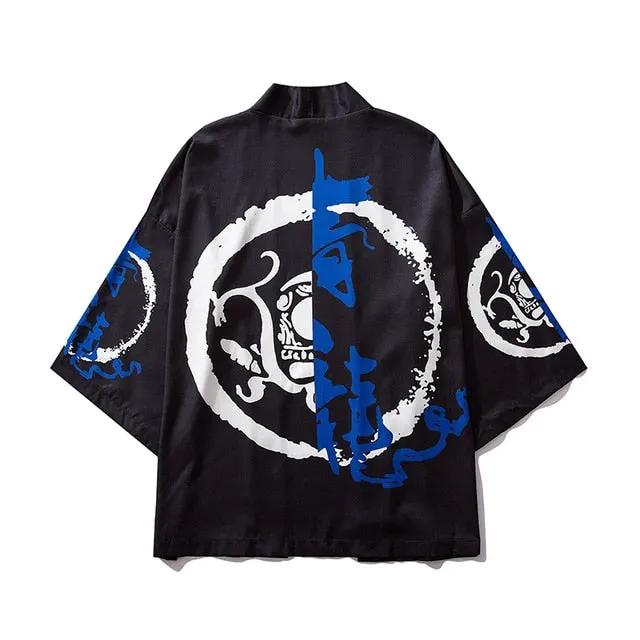 Male Kimono Cardigan Japanese Kimono Men Cardigan Shirt Blouse Yukata Men Haori Obi Traditional Samurai Clothing by Vimost Shop