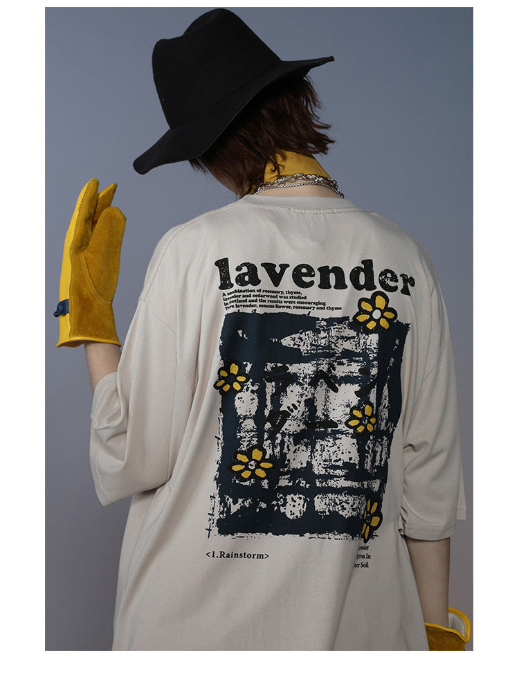 Men Hip Hop T Shirt Streetwear Harajuku Floral T-Shirt-0