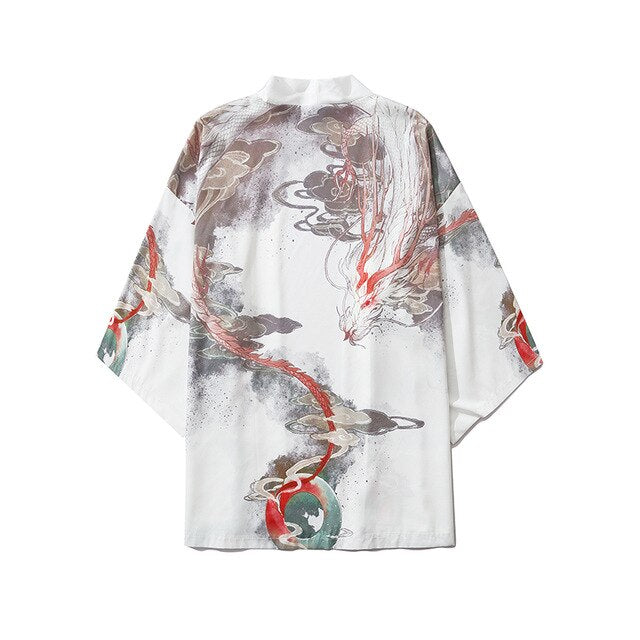 Men Women Chinese Style Anime Panda Samurai Kimono Streetwear Cardigan Japanese Robe Female Clothing-5
