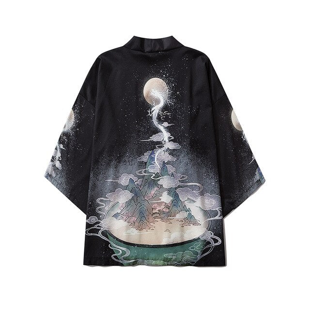 Men Women Chinese Style Anime Panda Samurai Kimono Streetwear Cardigan Japanese Robe Female Clothing-18