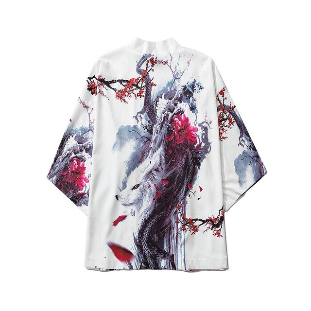 Men Women Chinese Style Anime Panda Samurai Kimono Streetwear Cardigan Japanese Robe Female Clothing-11