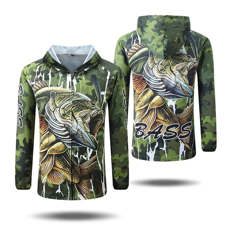 Fishing t Shirts Anti UV Sun Protection Long Sleeve mens Camouflage Fishing Jacket Set Shirt Clothing Clothes Big-2