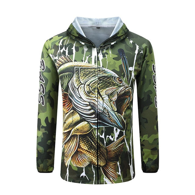 Fishing t Shirts Anti UV Sun Protection Long Sleeve mens Camouflage Fishing Jacket Set Shirt Clothing Clothes Big-3