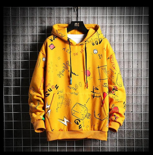Men's Winter Hoodies Men Spring Anime Graffiti Sweatshirt Male Hip Hop Harajuku Japanese Streetwear Casual Hoodie Men by Vimost Shop