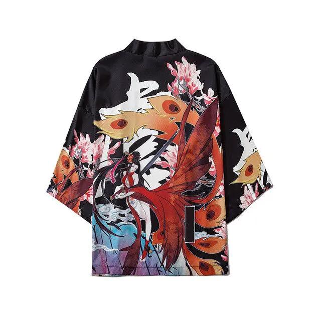 Japanese Crane Kimono Women Cardigan Yukata Fashion Men Haori Obi Clothing Asian Shirt National Tradition Clothes by Vimost Shop