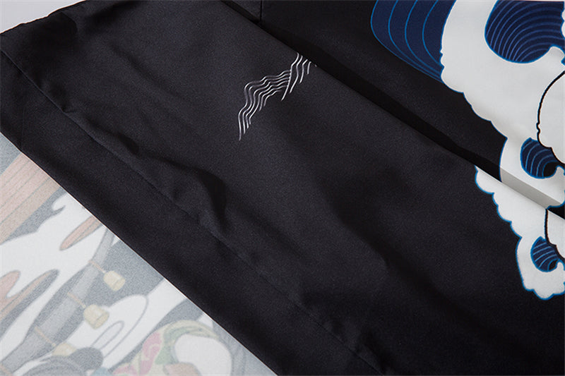 Men Women Chinese Style Anime Panda Samurai Kimono Streetwear Cardigan Japanese Robe Female Clothing-4