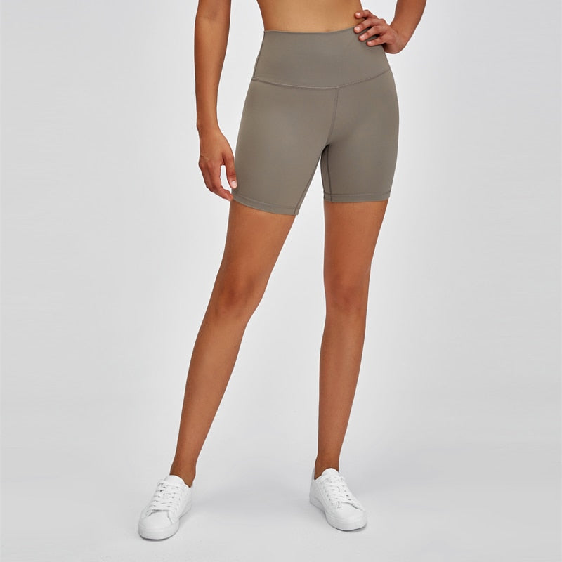 High Waisted Workout Shorts Women Super Stretchy Athletic Shorts Soft Fitness Shorts Women Biker Shorts-0