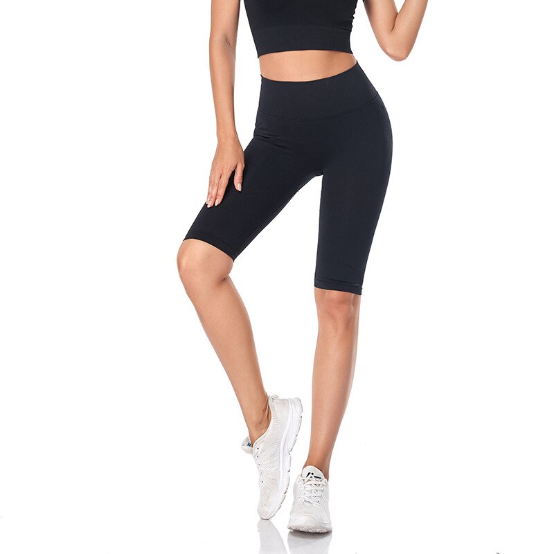 Seamless Fitness Women Yoga Shorts High Waist Workout Shorts Hip Push Up Yoga Running Shorts Sport Gym Leggings-1