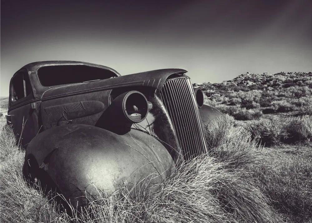 Wall art Disposed-Car by Mike Kreiten