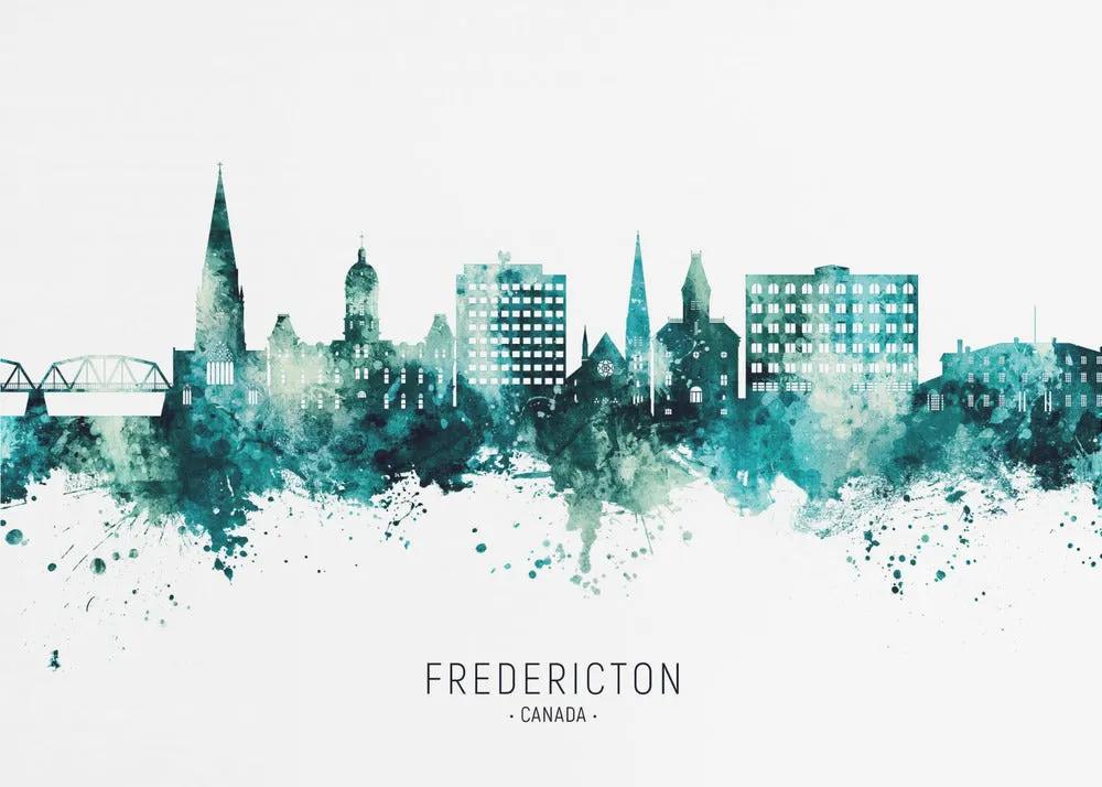 Wall art Fredericton Canada Skyline by Michael Tompsett