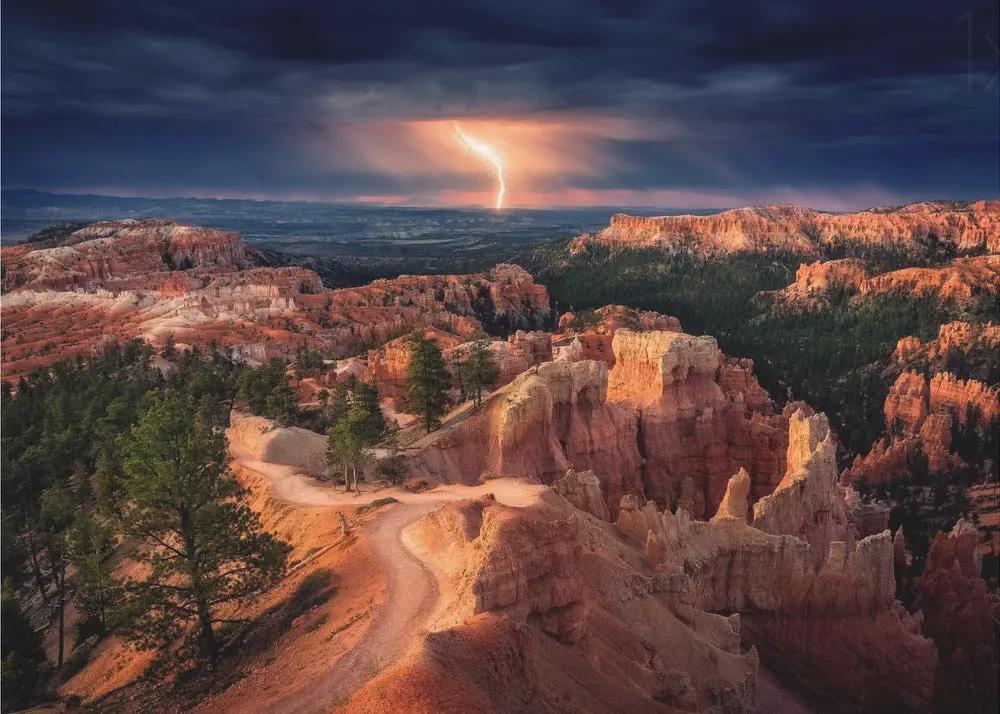 Lightning over Bryce Canyon by Stefan Mitterwallner