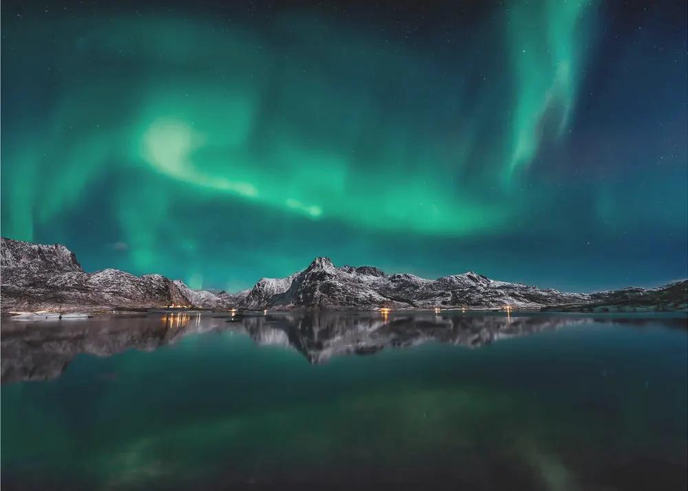 Lofoten Aurora Reflection by Javier de la Torre