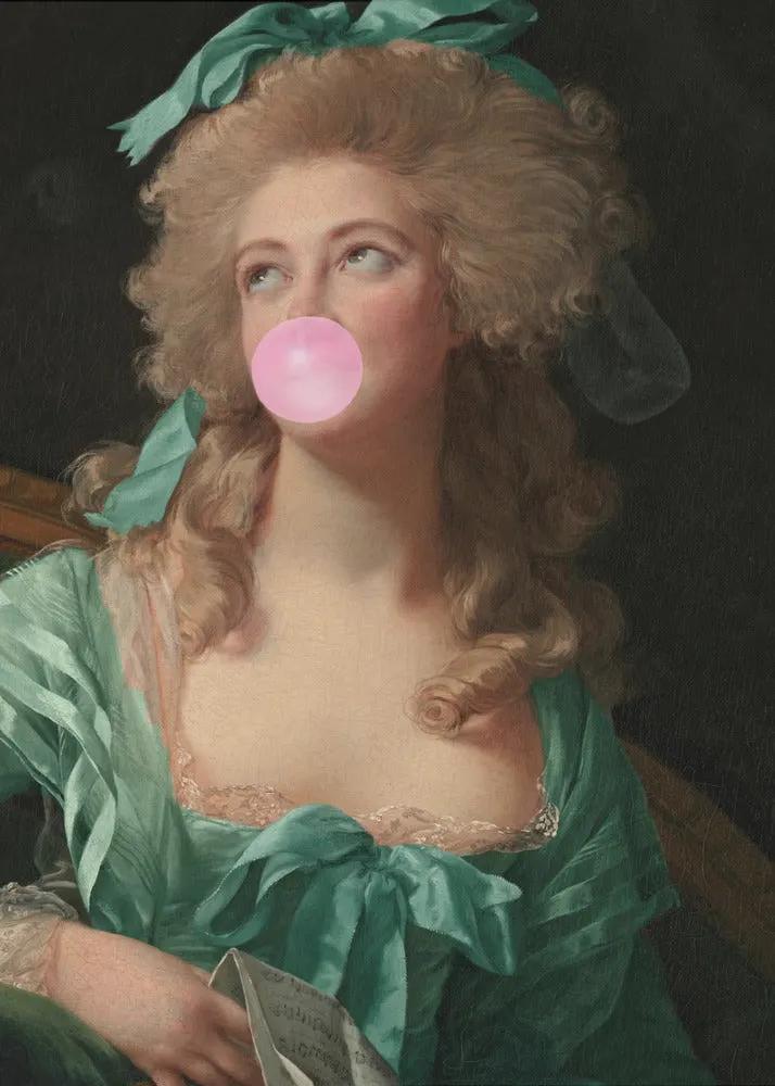 Wall art Madame Bubble-Gum by Grace Digital Art Co