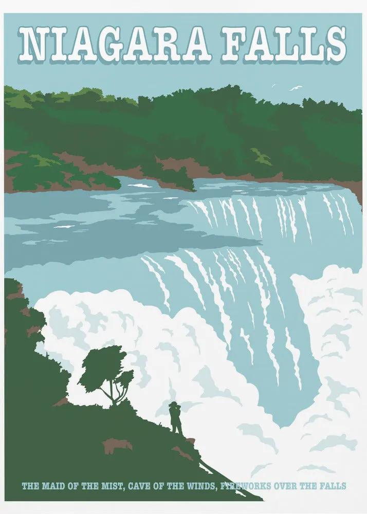 Wall art Niagara FallsTravel Print by Retrodrome