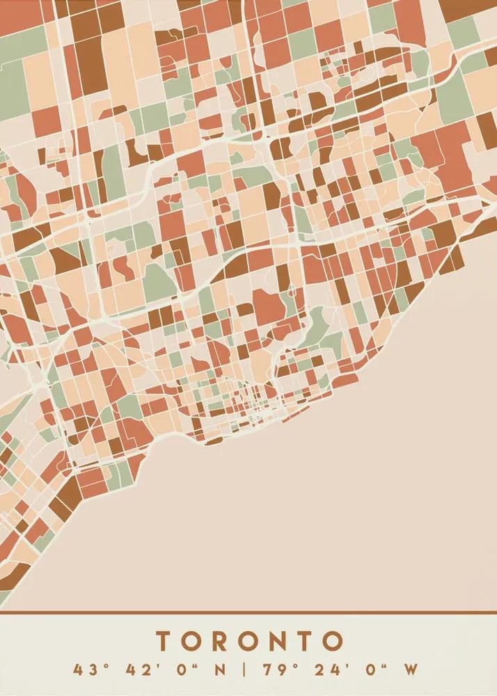 Black Maps Earth Tones 89 Canvas Print by Emiliano Deificus
