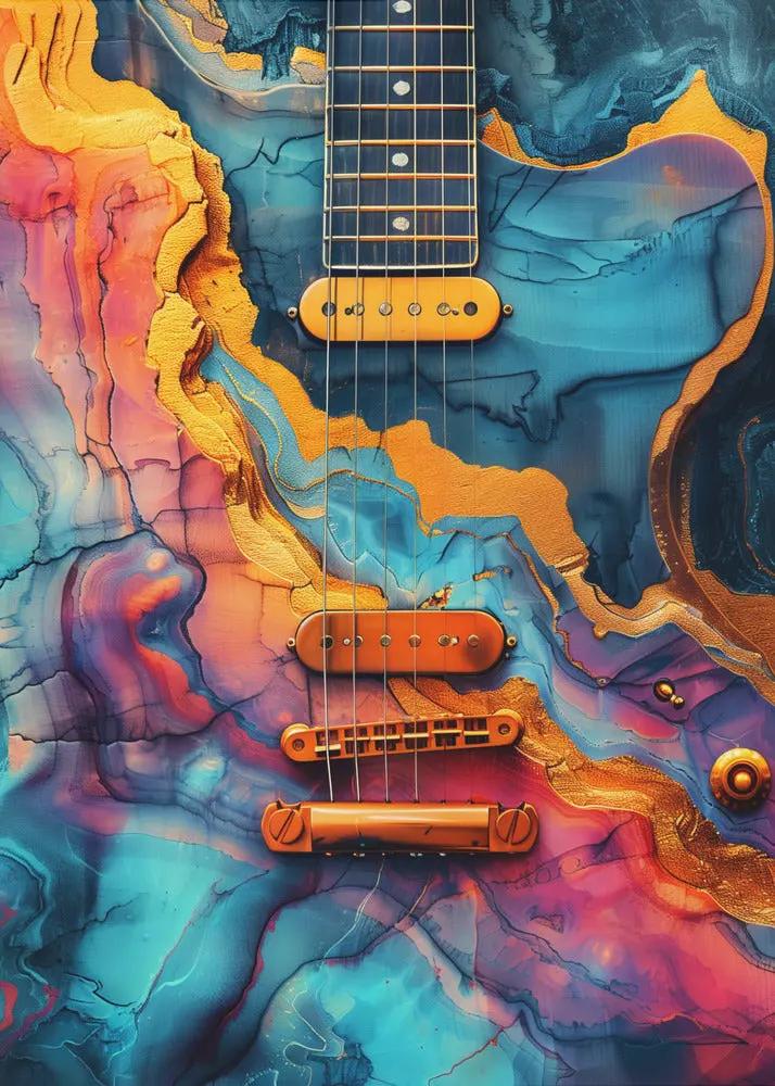 Music Guitar 3 Canvas Print by Justyna Jaszke