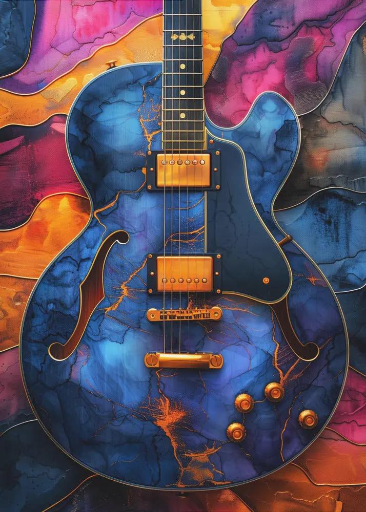 Music Guitar 5 Canvas Print by Justyna Jaszke