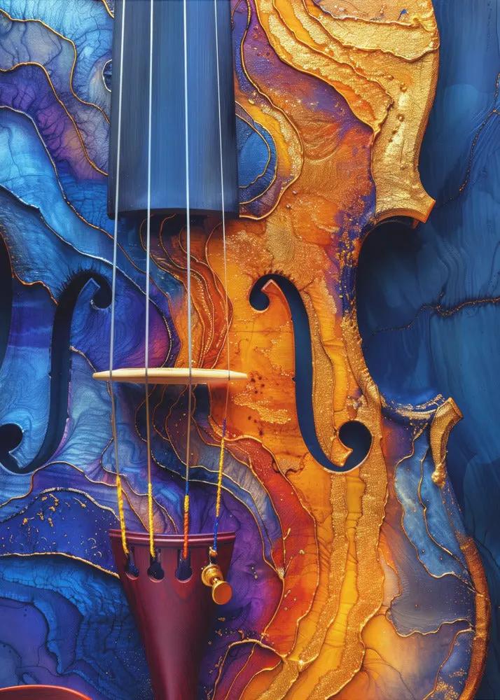 Music Violin 2--Poster Music Canvas Print by Justyna Jaszke