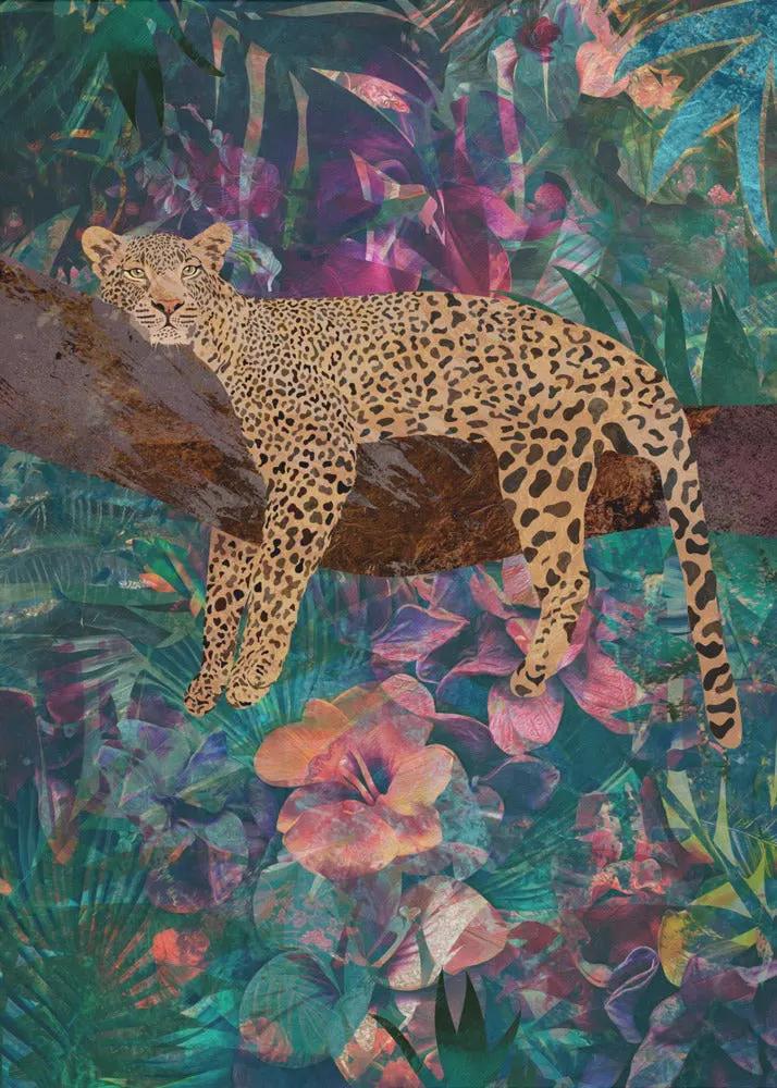 Wall art Leopard Jungle2 01 by Sarah Manovski