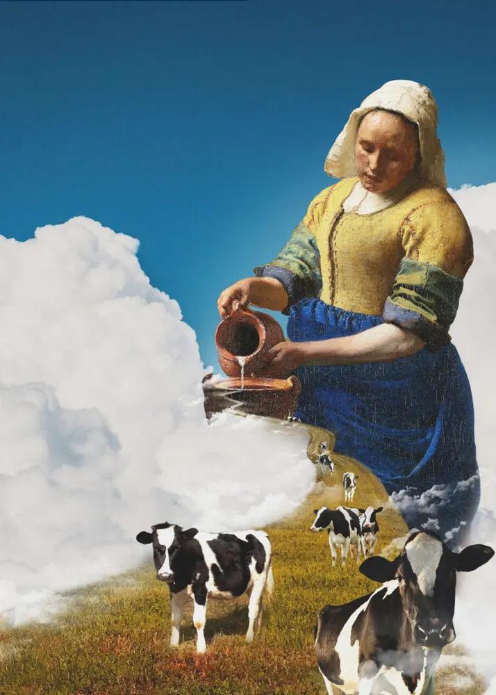 Wall art Release the Milk by Paste in Place